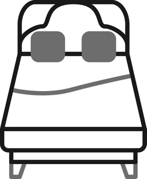 Queen Bed Vector Icon