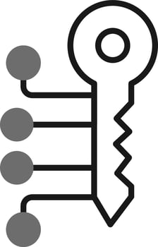 Digital Key Vector Icon