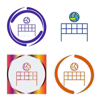 Beach Volleyball Vector Icon