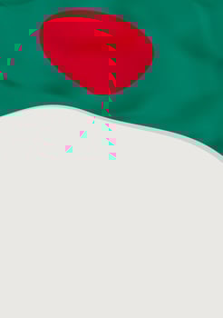 Leaflet design with flag of Bangladesh. Vector template.