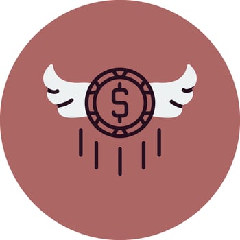 Flying Money Vector Icon
