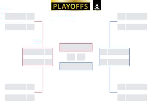8 Team Single Elimination Bracket. Tournament Bracket for playoffs on white background. vector