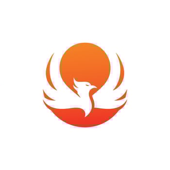 Phoenix logo design vector template.