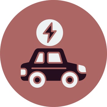 Electric Car Vector Icon