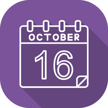 16 October Vector Icon