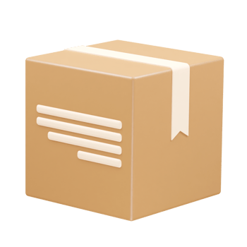 Delivery box icon 3d rendering element png