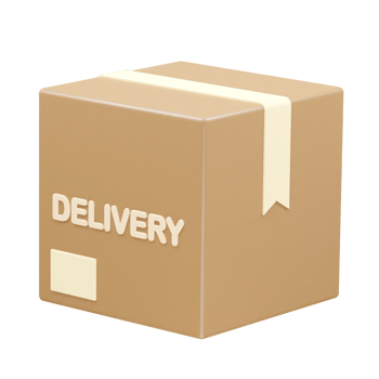 Delivery box icon 3d rendering element png