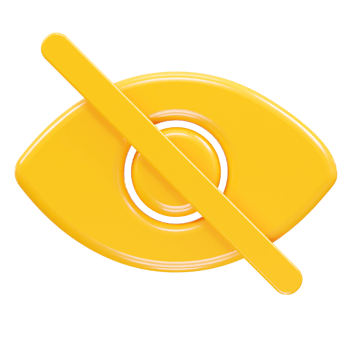 Visibility off icon 3d illustration rendering png