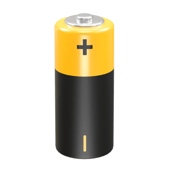 Battery icon 3d rendering illustration png