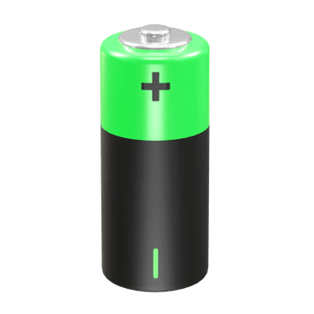 Battery icon 3d rendering illustration png