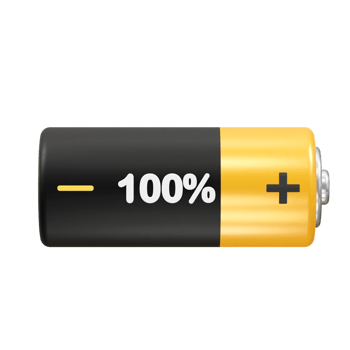Battery icon 3d rendering illustration png