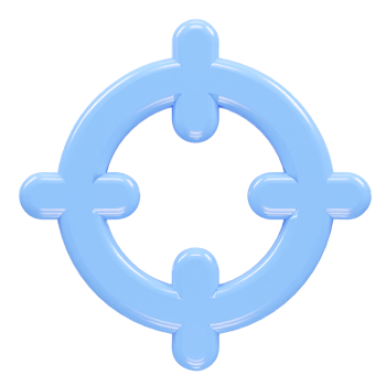 Target icon illustration 3d rendering element png