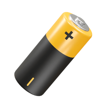 Battery icon 3d rendering illustration png