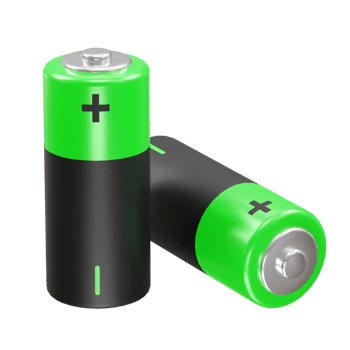 Battery icon 3d rendering illustration png
