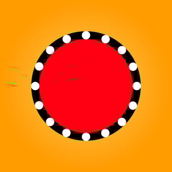 Dugra bhavani red tilak on yellow color. vector