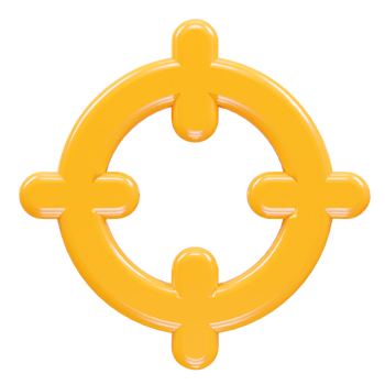 Target icon illustration 3d rendering element png