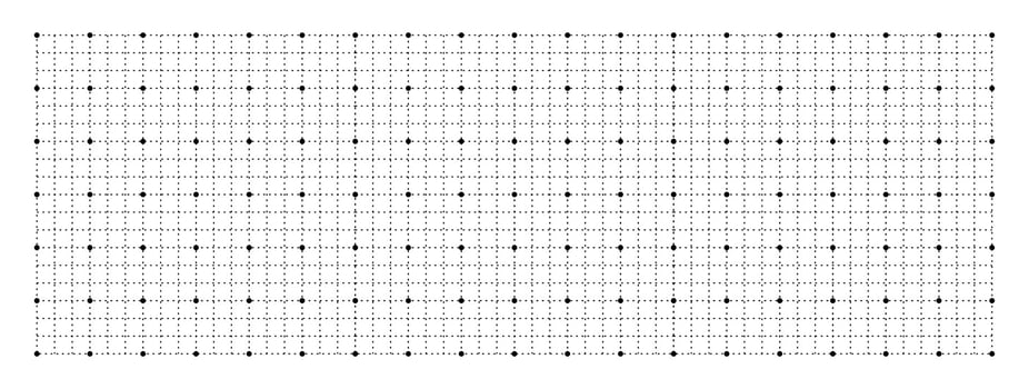 Geometric grid with squares background. Graphic blank white template with black lines for drafting and technical design with millimeter vector markings