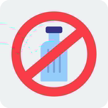 No Alcohol Vector Icon