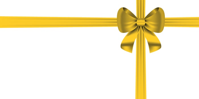 Gold bow and ribbon realistic color with shadow. Horizontal and vertical ribbon for decorate gift boxes, wedding invitation or greeting card. Bow and ribbon vector Illustration