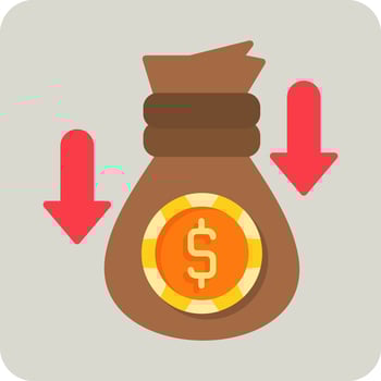 Money Loss Vector Icon