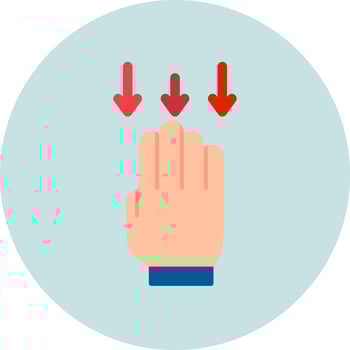 Swipe Down Vector Icon