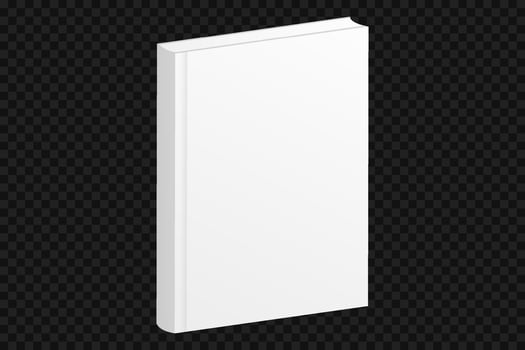 White book template. Blank brochure booklet with blank cover for media documentation design with hardcover vector. vector