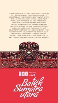 Vintage Indonesia Bataknese design layout idea for social media or event poster vector