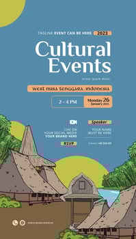 West Nusa Tenggara Indonesia Culture Illustration design idea vector