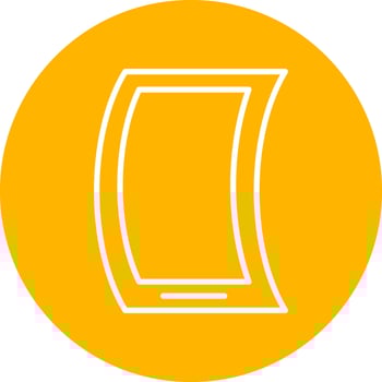 Flexible Mobile Phone Vector Icon