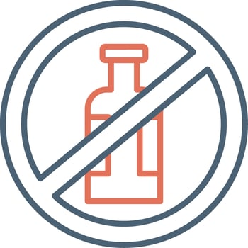 No Alcohol Vector Icon