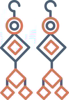 Earrings Vector Icon