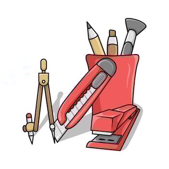 Illustration of cutter vector