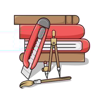 Illustration of cutter vector