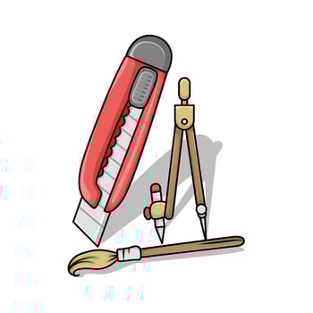 Illustration of cutter vector