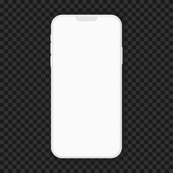Mobile phone vector mockup. Blank smartphone isolated.