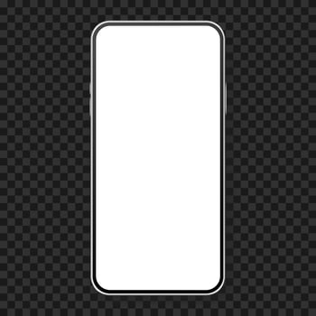 Mobile phone vector mockup. Blank smartphone isolated.
