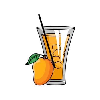 Illustration of mango juice vector