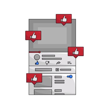 Illustration of social media feed vector