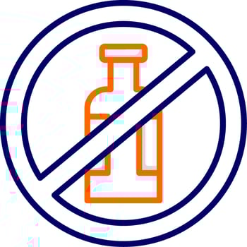 No Alcohol Vector Icon