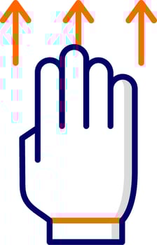 Swipe Up Vector Icon