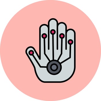 Wired Gloves Vector Icon