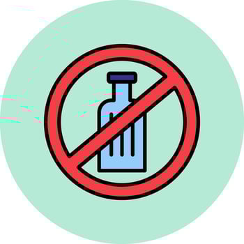 No Alcohol Vector Icon