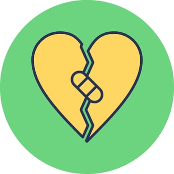 Broken Heart Vector Icon