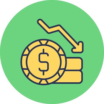 Money Loss Vector Icon