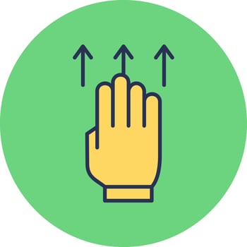 Swipe Up Vector Icon