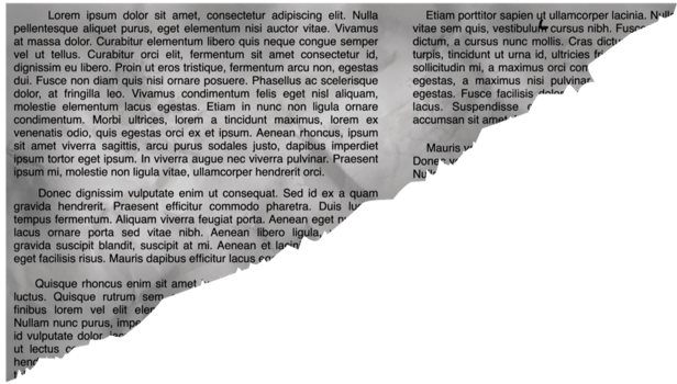 Old newspaper torn paper ripped paper border frame png