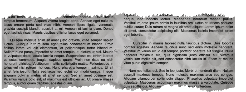 Old newspaper torn paper ripped paper border frame png