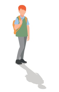 vector illustration of students in different postures