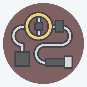 Icon Steering System. related to Car Maintenance symbol. color mate style. simple design editable. simple illustration vector