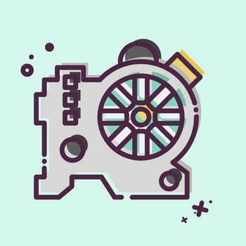 Icon Water Pump. related to Car Maintenance symbol. MBE style. simple design editable. simple illustration vector